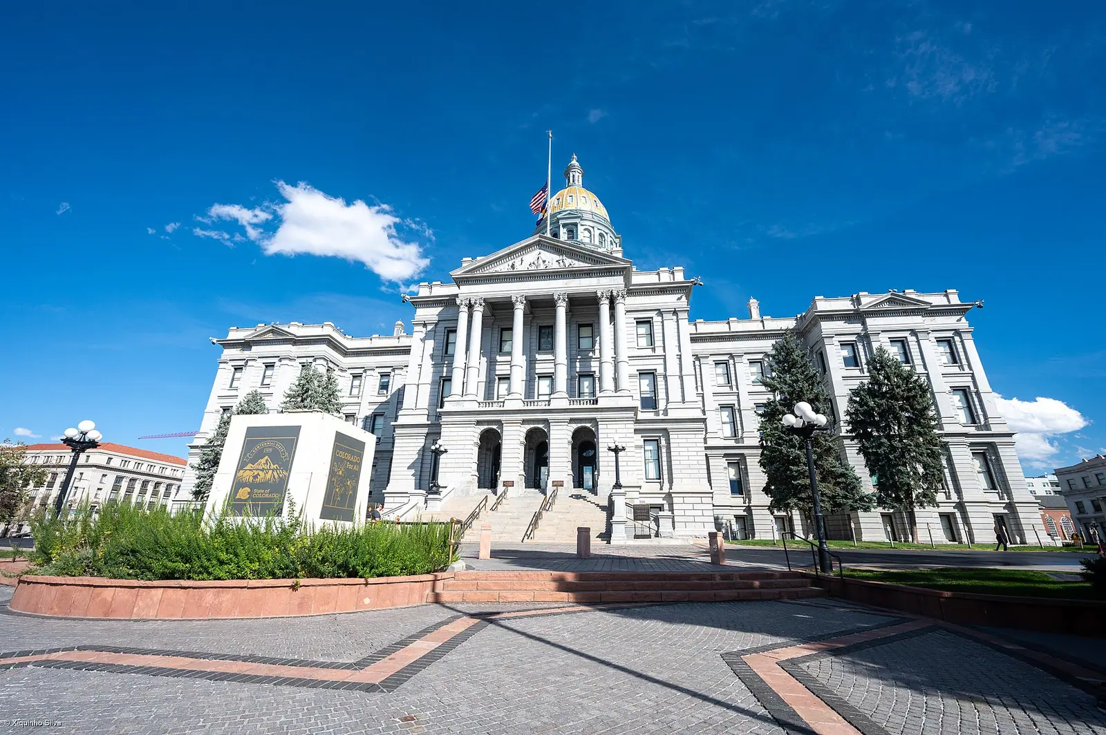 The Colorado State Capitol in Denver, with its gold dome.